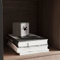 Elegant Modern Wooden Shelving Unit With Books Plants And Decorative Items