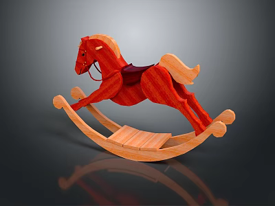 Trojan rocking horse rocking horse rocking horse toy children's toy 3d model