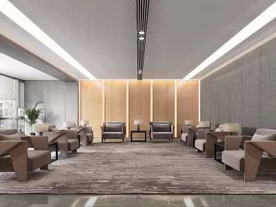 Modern Reception Room Reception 3d model