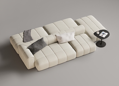 Modern Multiplayer Sofa Module Sofa Back-to-Back Sofa 3d model