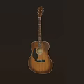 Vintage Acoustic Guitar With Wooden Body Steel Strings And Classic Design
