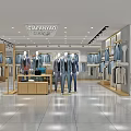 GIAFANVAD Clothing Store Showcasing Suits Mannequins Display Racks And Bright Lighting