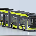 Modern Yellow And Black Articulated City Bus With Urban Transport Design Features