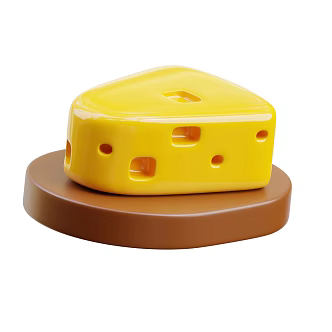 Modern Cheese Cartoon Cheese 3d model