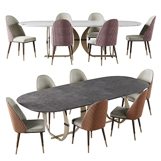 Capital Collection Dining Table and Chair 3d model