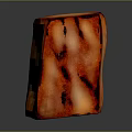 Juicy Orange Red Roasted Meat Chunk With Charred Surface And Tender Texture