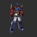 Game Movie Character Optimus Prime With Red Blue Mechanical Design And Detailed Armor