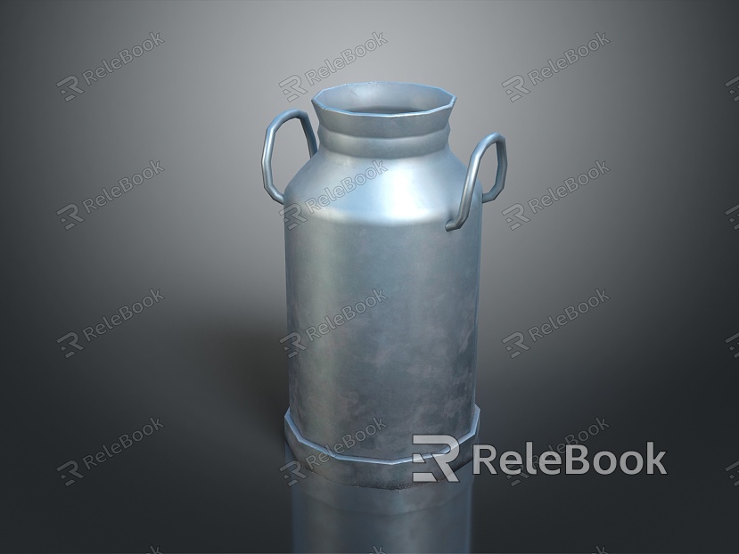 Modern Milk Bucket Metal Milk Jar model