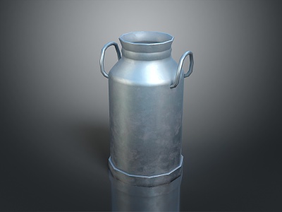 Modern Milk Bucket Metal Milk Jar 3d model