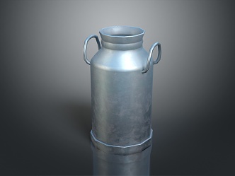 Modern Milk Bucket Metal Milk Jar 3d model