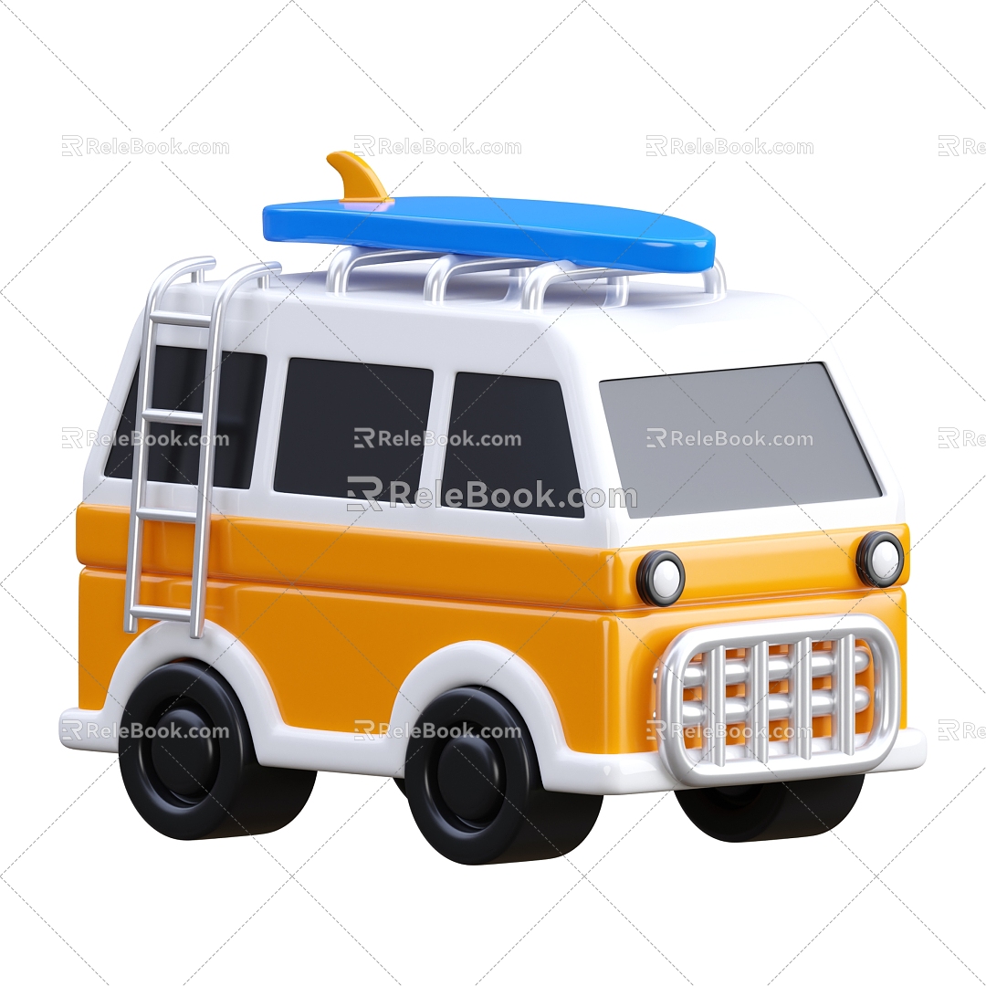 Modern toy car cartoon toy car van cartoon toy car 3d model