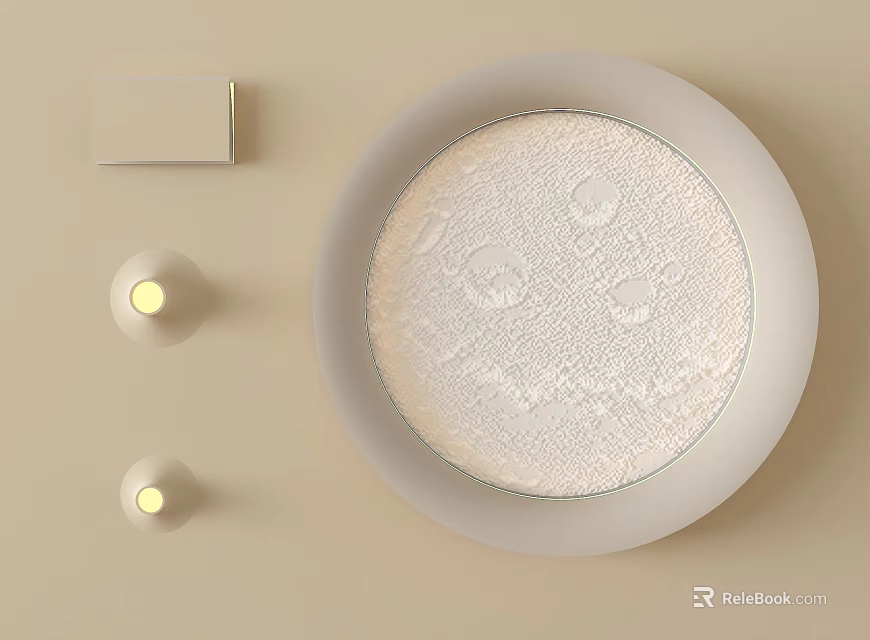 Modern Round Wall Sconce With Sleek White Design And Soft Lighting 3d model