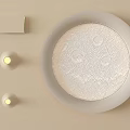 Modern Round Wall Sconce With Sleek White Design And Soft Lighting 3d model
