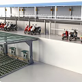 Outdoor Bicycle And Electric Bike Parking Canopy With Charging Stations And Secure Racks