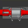 Red Vehicle Tire With Silver Rim And Stable Base Display Model