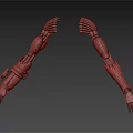 Modern mechanical arm robot hand manipulator 3d model