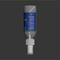 Clear Plastic Spray Bottle With Blue Label And White Nozzle