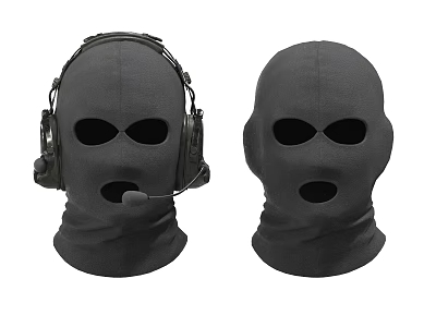 Soldier Headgear Mask Headphone Communication Equipment 3d model
