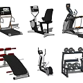 Essential Sports Equipment For Home Gym Including Treadmill Exercise Bike Dumbbells And Weight Bench