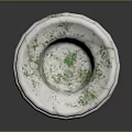 White Green Speckled Marble Sculpture Vase Shaped Carving With Ornate Base And Decorative Art Design