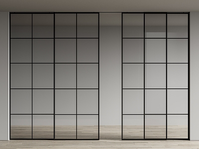 Glass sliding door sliding door 3d model