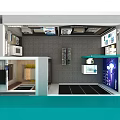 Hisense Central Air Conditioning Store Front Desk with Showroom Display and Modern Exhibition Area