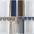 Curtains With Various Styles And Colors For Home Interior Decoration 3d model