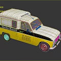Yellow and White Service Bus with Renault Logos and Garage Muller Text Details
