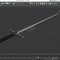 Sword Long Sword Big Sword Silver Snake Sword Eternal Sword Game Sword Curved Sword Cold Weapon Low Face Number Low Model Simple Model Times Movie and TV Level Super Realism 3d model