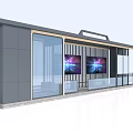 Modern Station Platform Design With Digital Screens And Glass Facade Railings