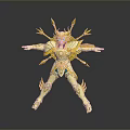 Detailed Golden Mythological Warrior Action Figure With Ornate Armor And Wings