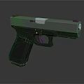 Modern Tactical Pistol 3D Model With Sleek Gray Black Finish And Ergonomic Grip Structure
