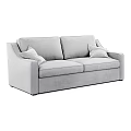 Light Gray Two Seater Sofa With Throw Pillows Modern Living Room Design 3d model