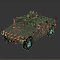 Bulletproof Car Armed Jeep Armed Car Armed Bulletproof Car Military Jeep Off-road Jeep Humvee 3d model