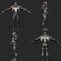 Game Movie Character Venom 3D Model With Multiple Angles And Black Symbiote Design