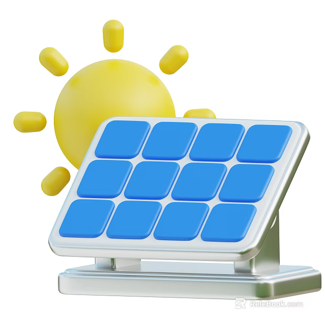 Smart Machine Utilizing Solar Panel Harnessing Sun Energy For Renewable Power 3d model 