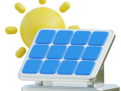 Smart Machine Utilizing Solar Panel Harnessing Sun Energy For Renewable Power 3d model
