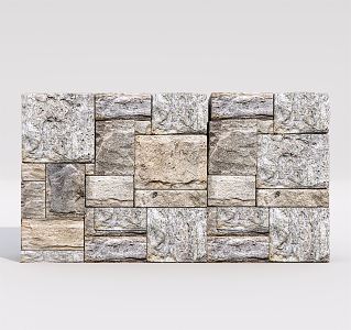 Modern wall stone 3d model