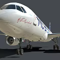 MC-21-300 Commercial Aircraft With White Body And Blue UAC Tail