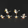 Duck Q version cartoon duck white duck cute duck cartoon anthropomorphic cartoon animal character cartoon material cartoon elements 3d model