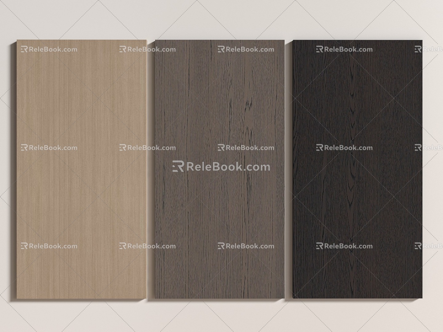 Modern solid wood wall panel beech background wall walnut background wall ash wood veneer 3d model