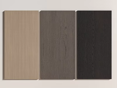 Different Colored Wall Panels with Light Wood Medium Gray Dark Black Wood Grain Texture 3d model