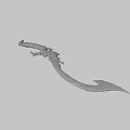 Decorative Scimitar with Intricate Metal Decorations Curved Blade Ornate Hilt and Fantasy Design