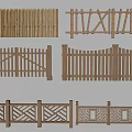 Wooden Fences Various Design Styles With Crossed Slats Lattice And Railings