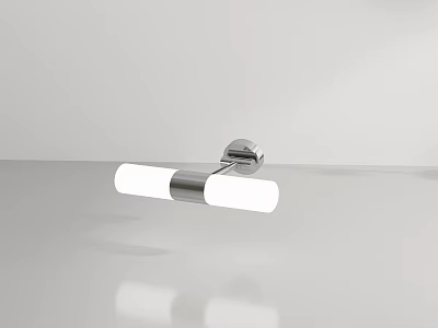 Modern Silver Metal Wall Lamp With Double Tubes And Sleek Design 3d model