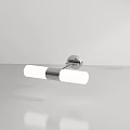 Modern Silver Metal Wall Lamp With Double Tubes And Sleek Design