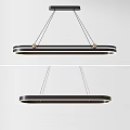 Modern Black Ring Shaped Pendant Light With Gold Metal Accents And Illuminated Design