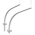 Collection Of Modern Curved Wall Lamps In Various Colors With Metal Bases
