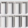 White Door Frames With Simple Design Arranged Neatly For Home Interior Decoration