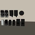 Modern Headphones and Speakers With Various Design Types for Home Audio